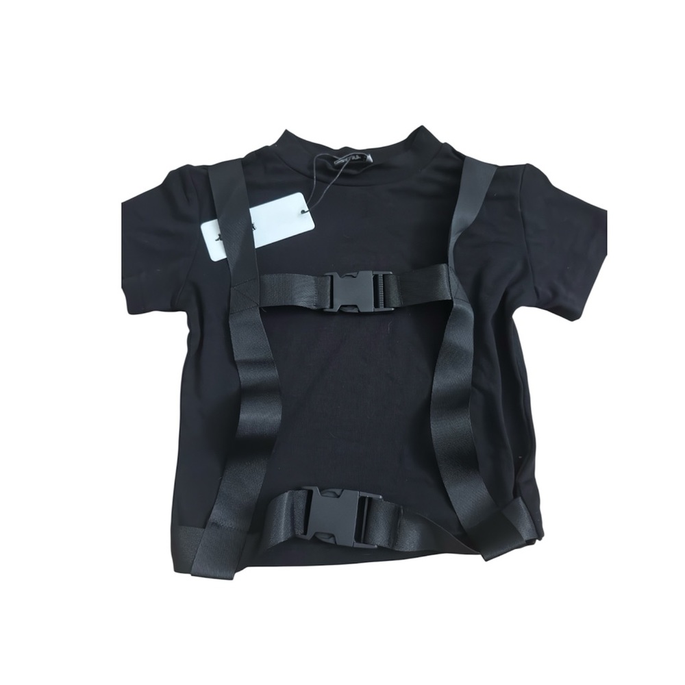 Women's Black Suspender Top